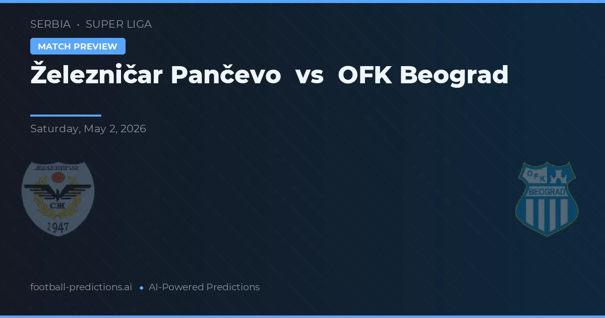 Železničar Pančevo vs OFK Belgrad — pronostic și avancronică meci