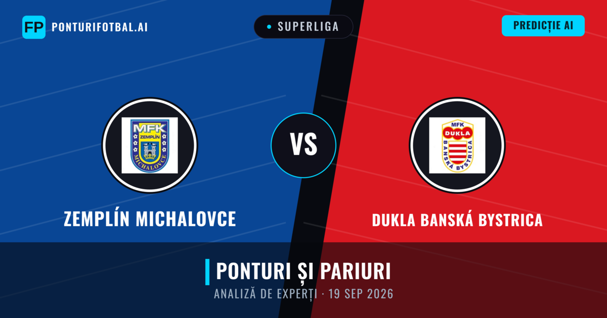 Zemplín Michalovce vs Dukla Banská Bystrica — pronostic și avancronică meci