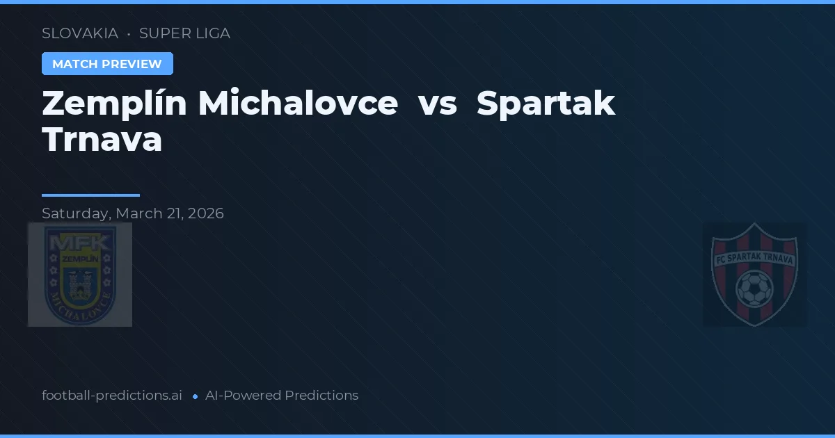 Zemplín Michalovce vs Spartak Trnava — pronostic și avancronică meci