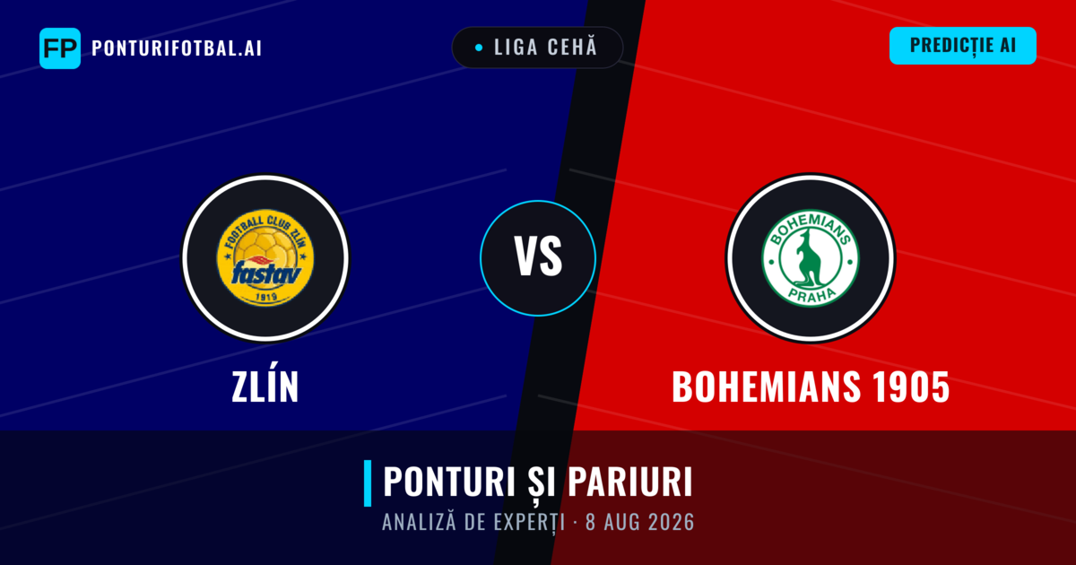 Zlín vs Bohemians 1905 — pronostic și avancronică meci