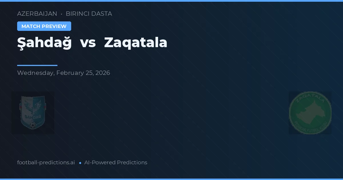 Şahdağ vs Zaqatala — pronostic și avancronică meci