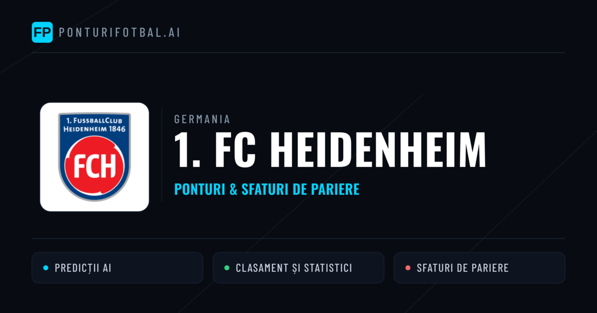 1. FC Heidenheim Ponturi și statistici