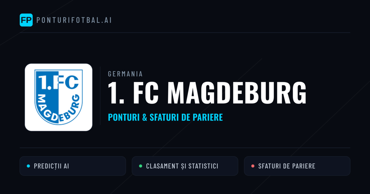 1. FC Magdeburg Ponturi și statistici