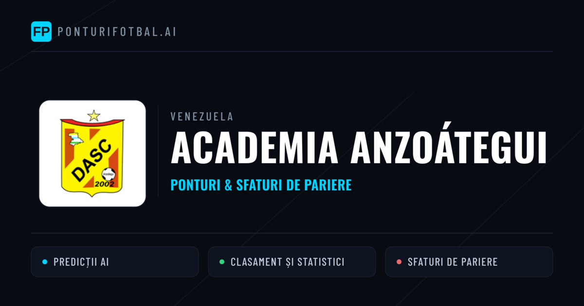 Academia Anzoátegui Ponturi și statistici