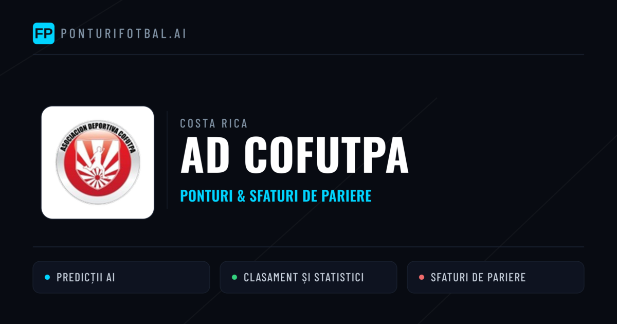 AD Cofutpa Ponturi și statistici