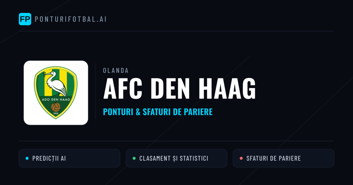 AFC Den Haag Ponturi și statistici