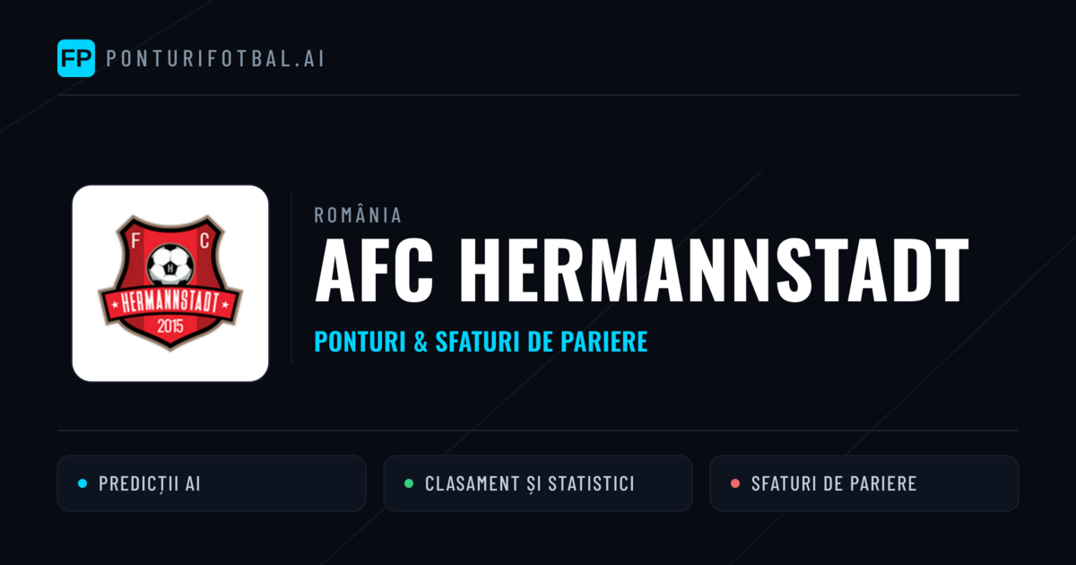AFC Hermannstadt Ponturi și statistici