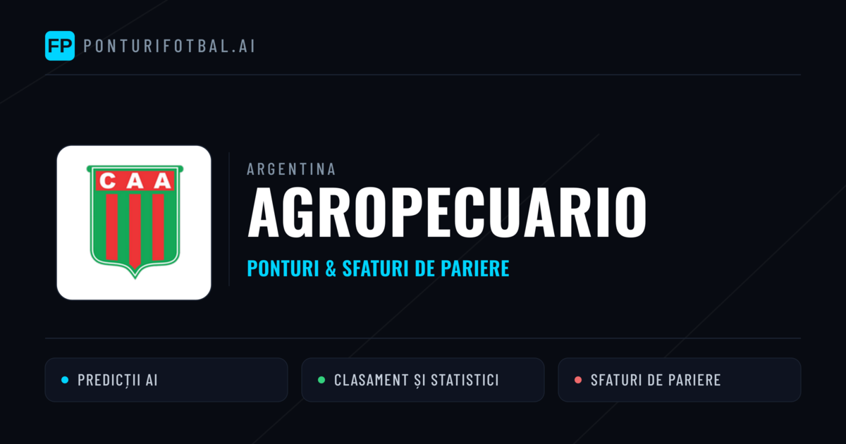 Agropecuario Ponturi și statistici