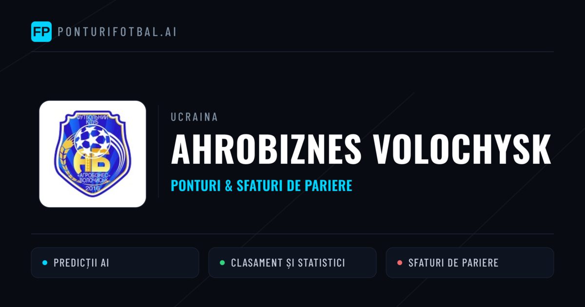 Ahrobiznes Volochysk Ponturi și statistici