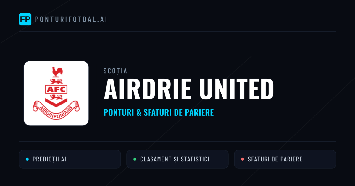 Airdrie United Ponturi și statistici