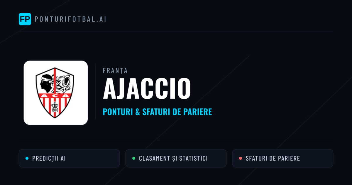 Ajaccio Ponturi și statistici