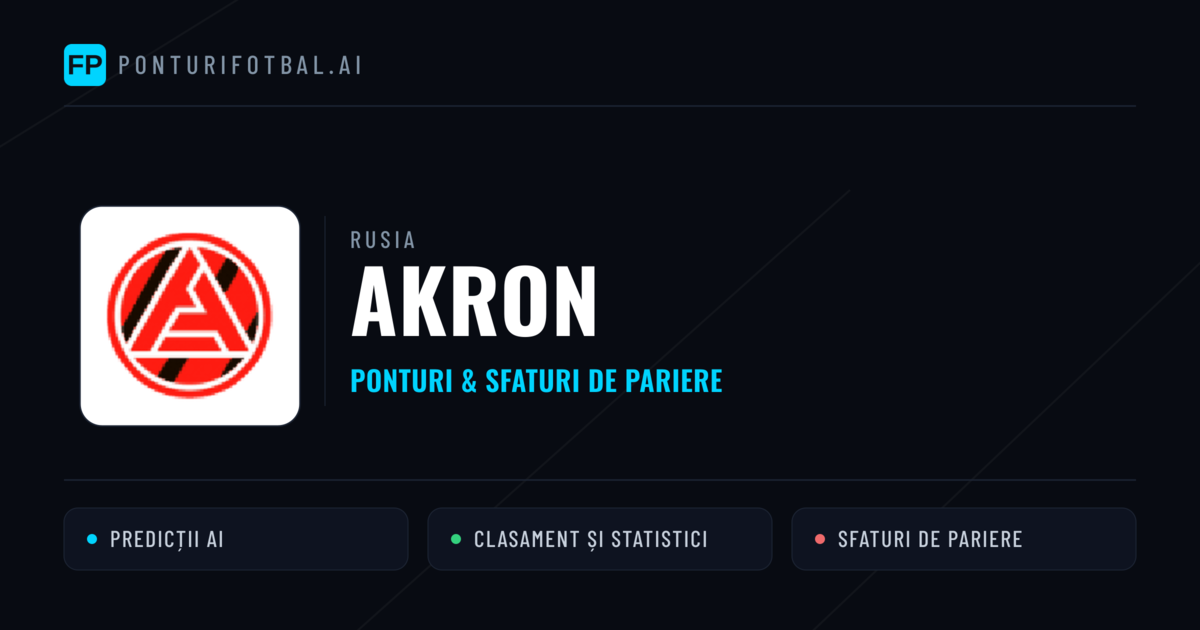 Akron Ponturi și statistici