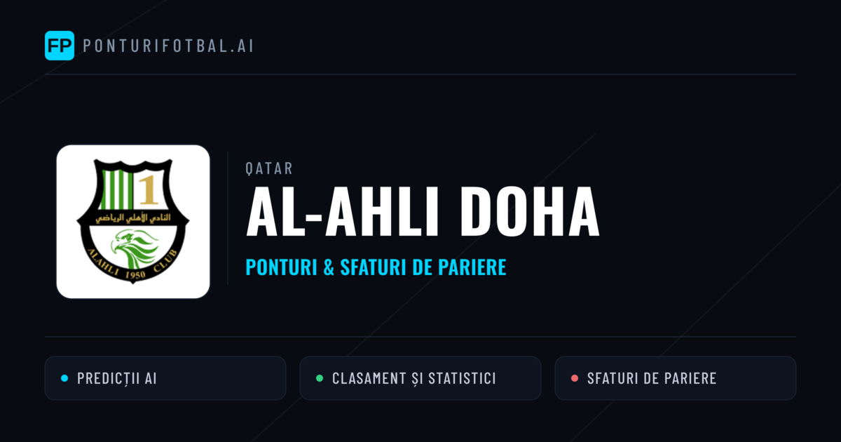 Al-Ahli Doha Ponturi și statistici