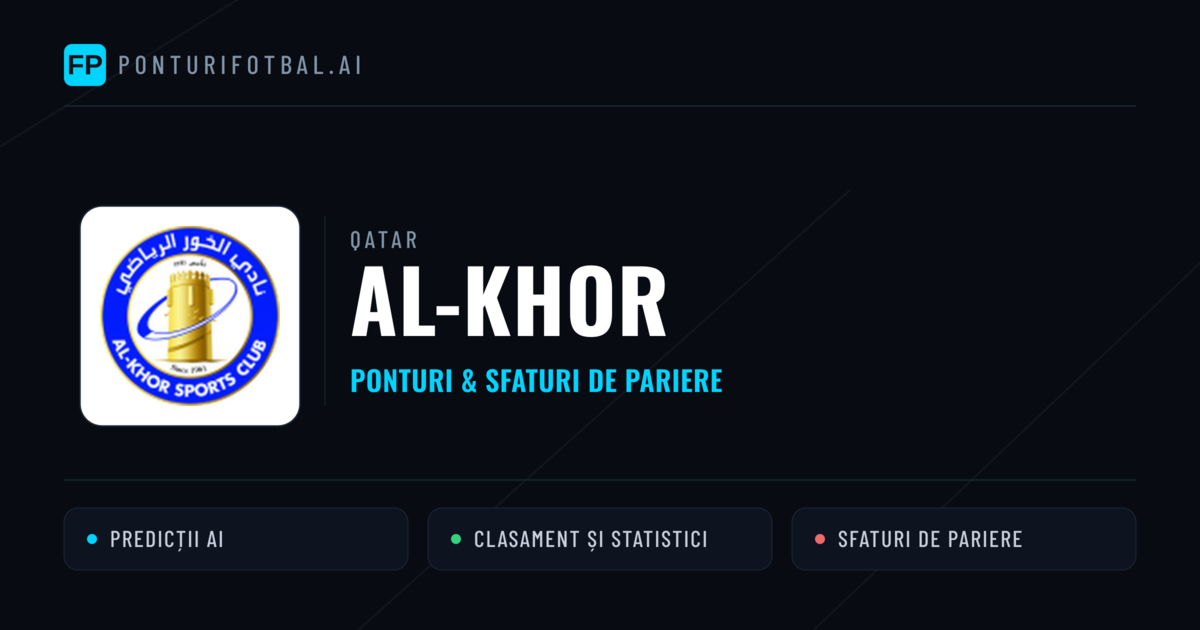 Al-Khor Ponturi și statistici