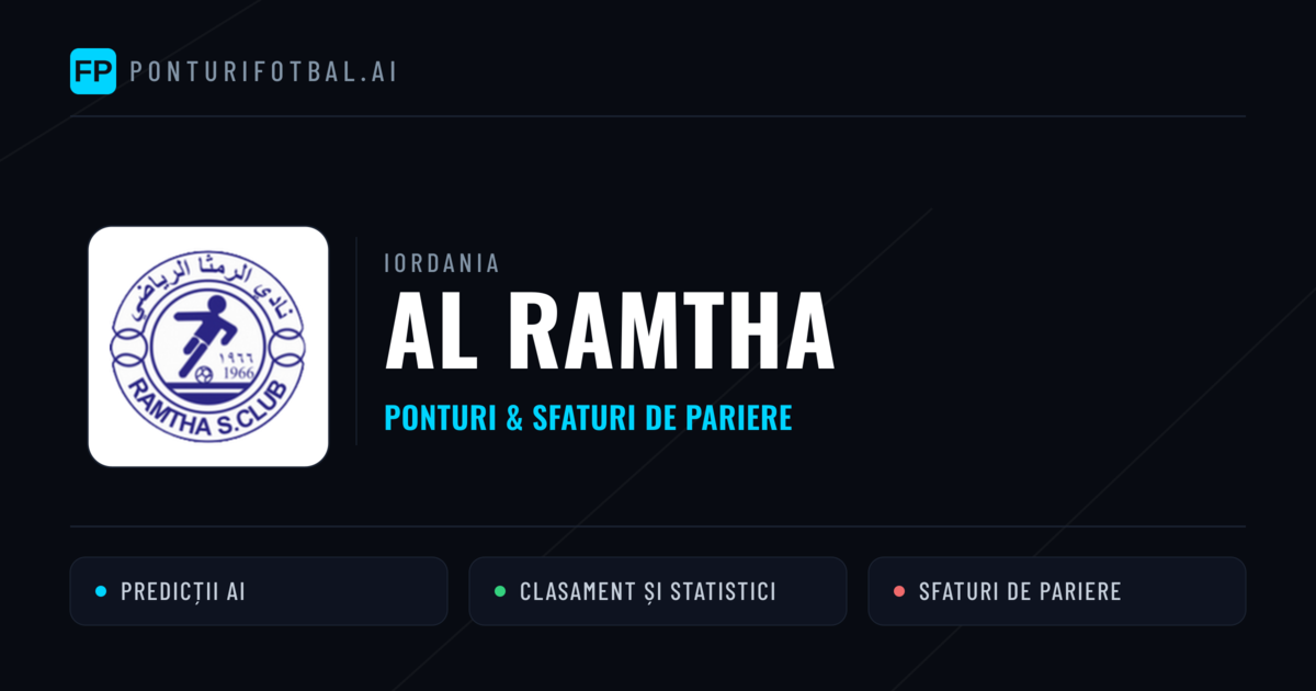 Al Ramtha Ponturi și statistici