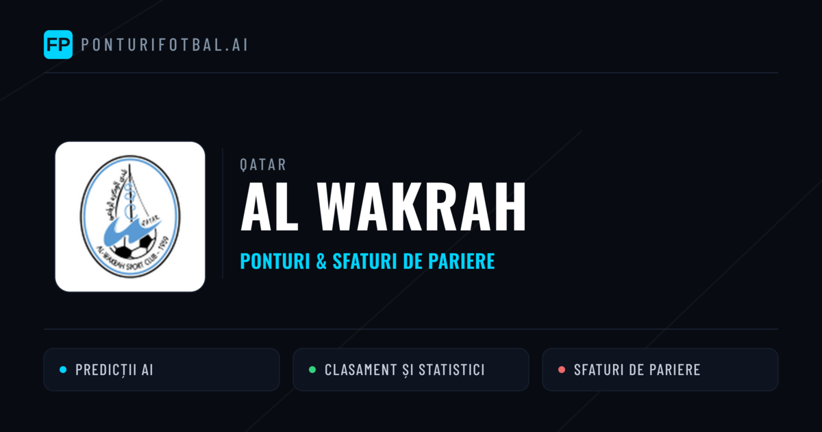 Al Wakrah Ponturi și statistici
