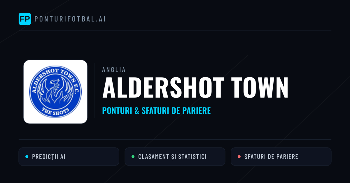Aldershot Town Ponturi și statistici