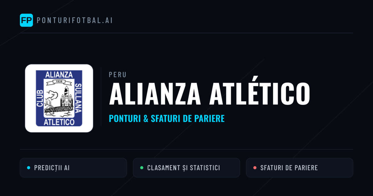 Alianza Atlético Ponturi și statistici
