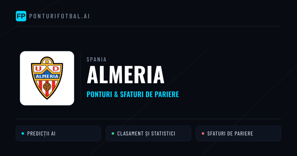 Almeria Ponturi și statistici