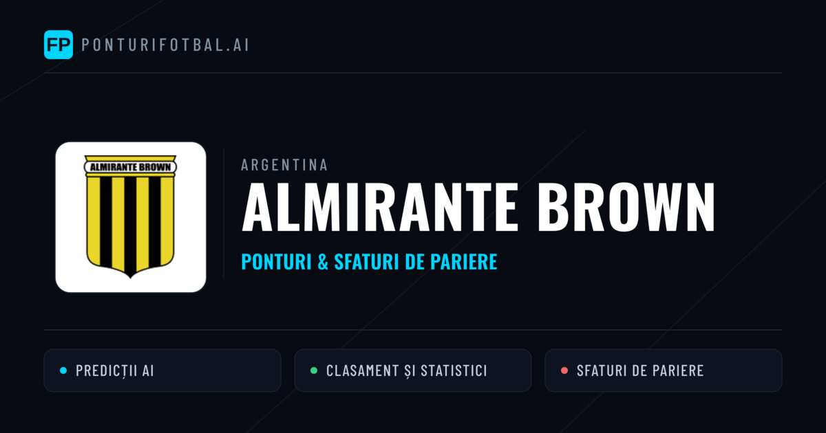 Almirante Brown Ponturi și statistici