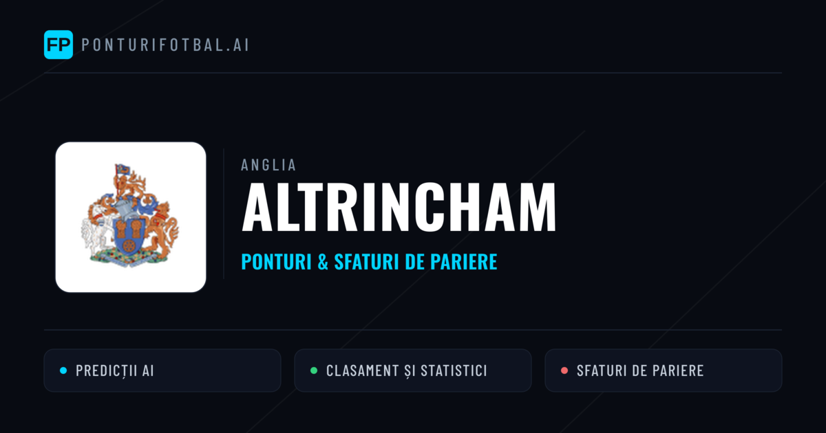 Altrincham Ponturi și statistici