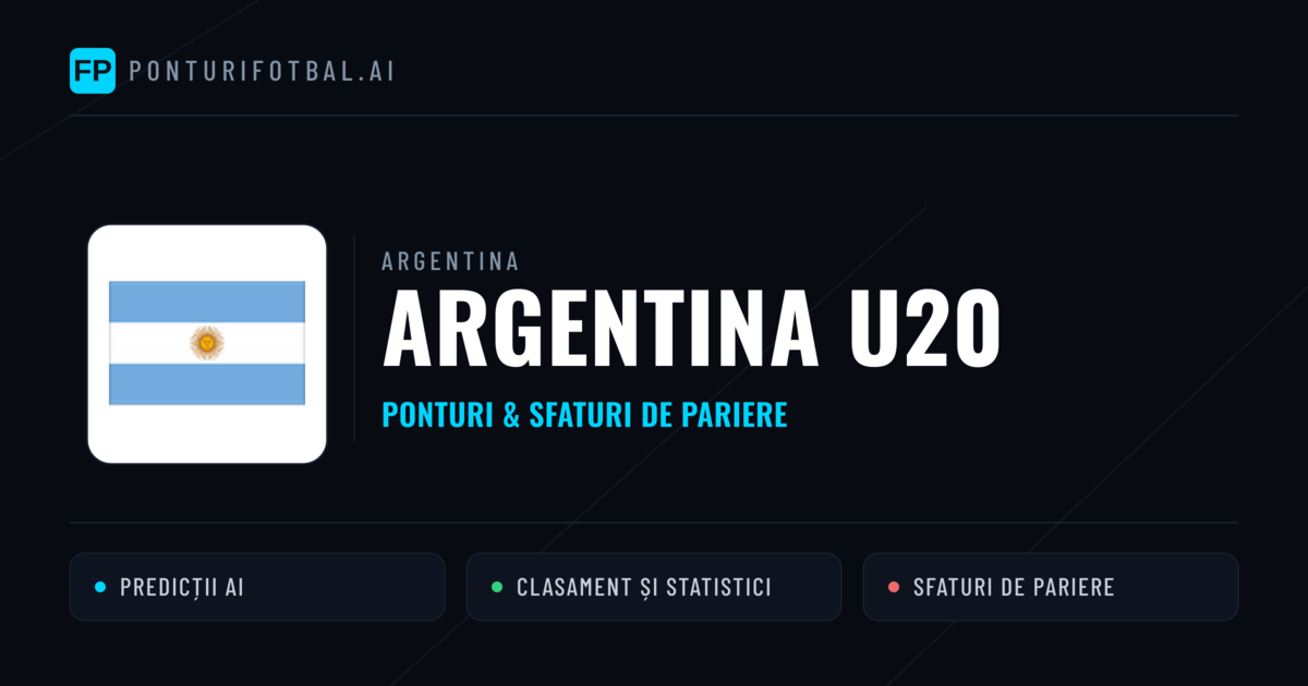 Argentina U20 Ponturi și statistici