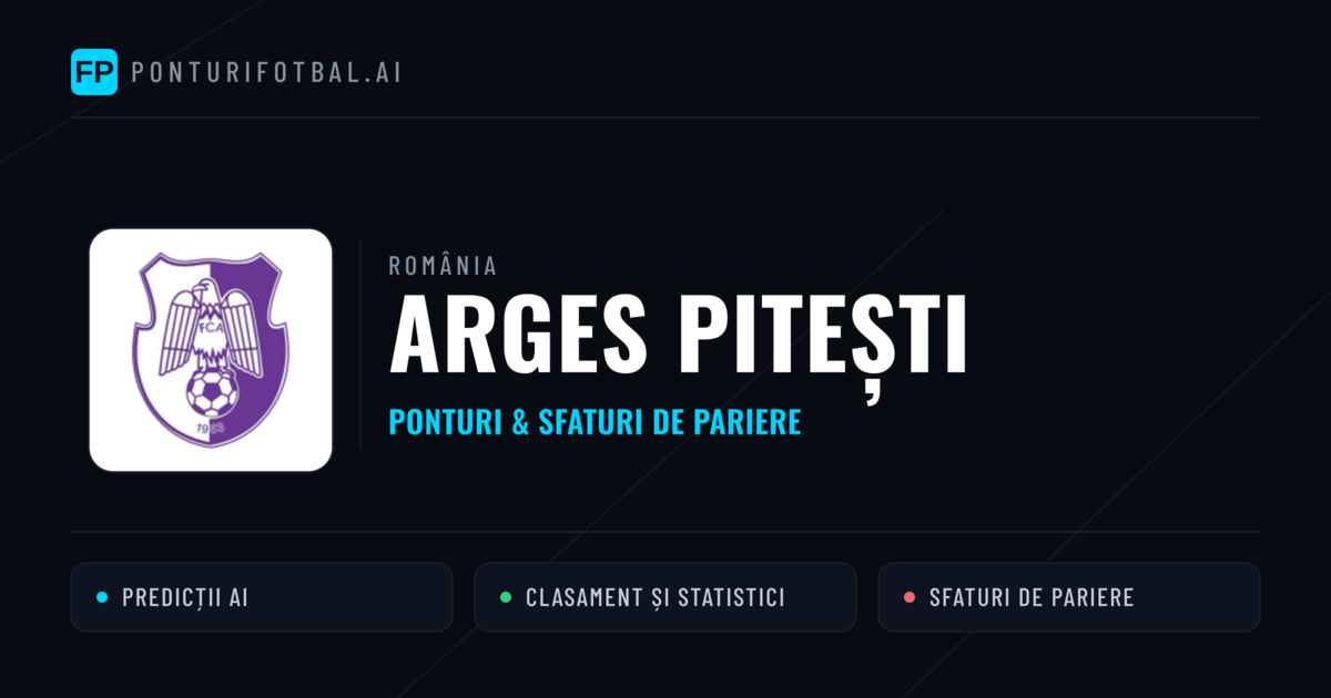 Arges Pitești Ponturi și statistici