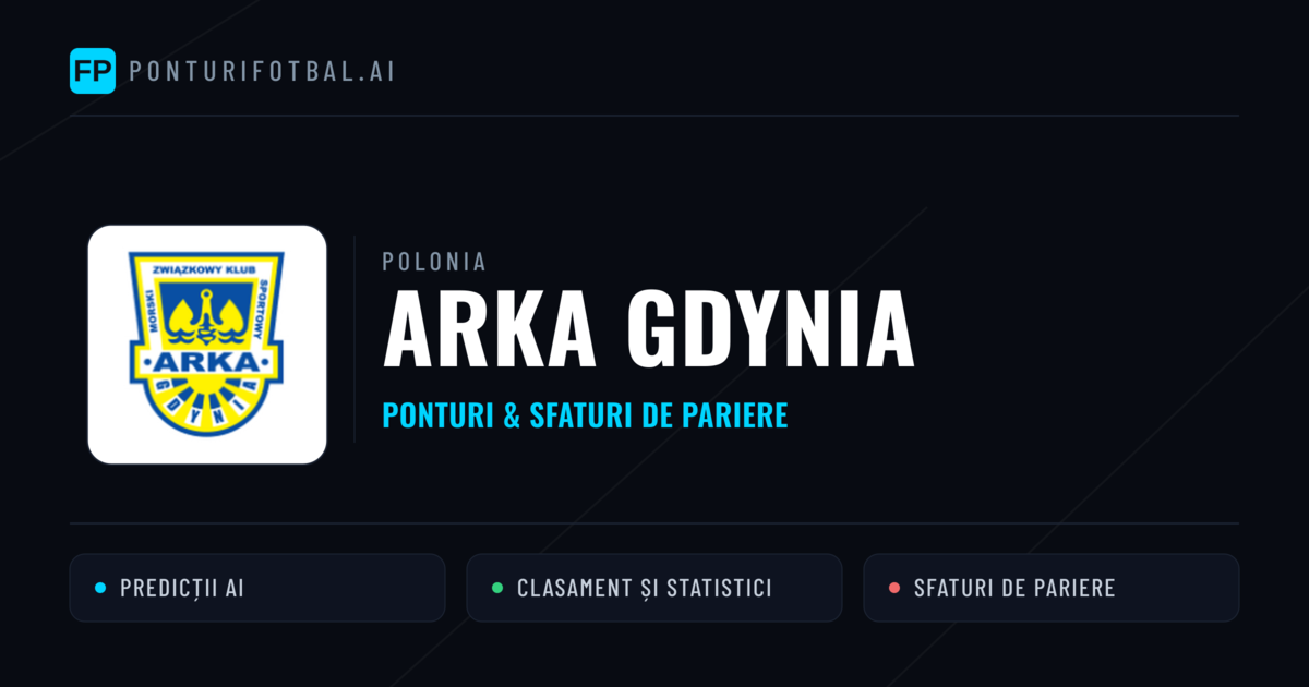 Arka Gdynia Ponturi și statistici
