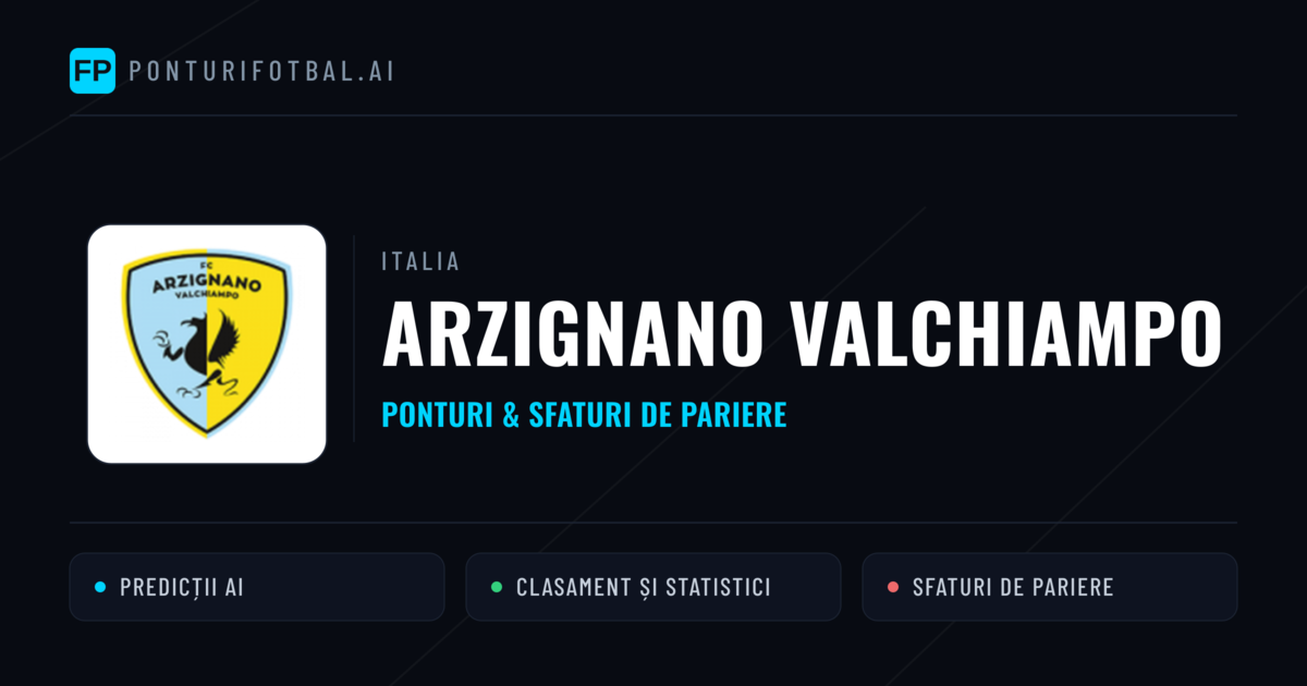 Arzignano Valchiampo Ponturi și statistici