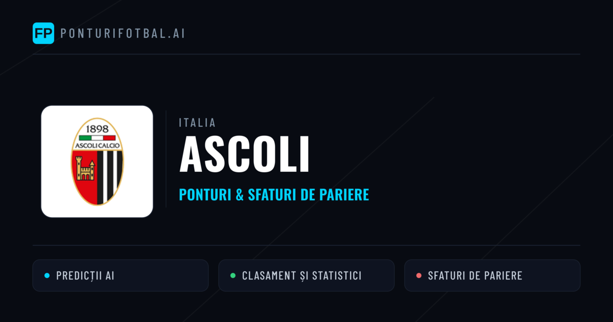 Ascoli Ponturi și statistici