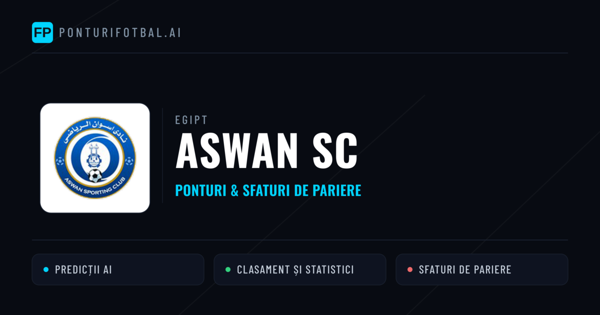 Aswan SC Ponturi și statistici
