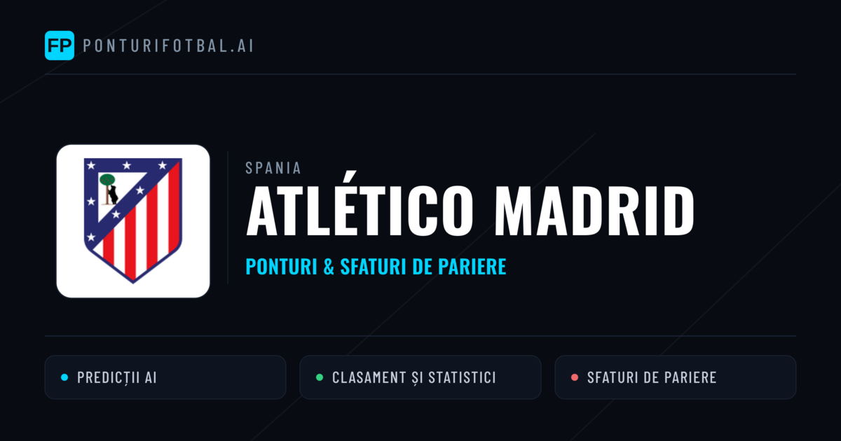 Atlético Madrid Ponturi și statistici