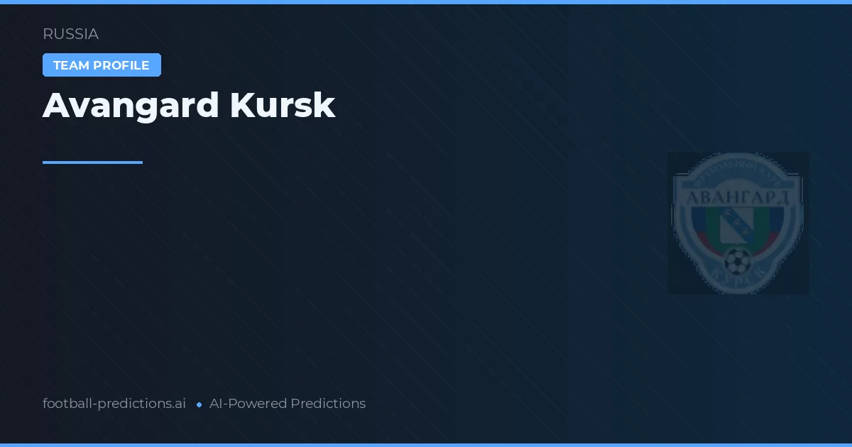 Avangard Kursk Ponturi și statistici
