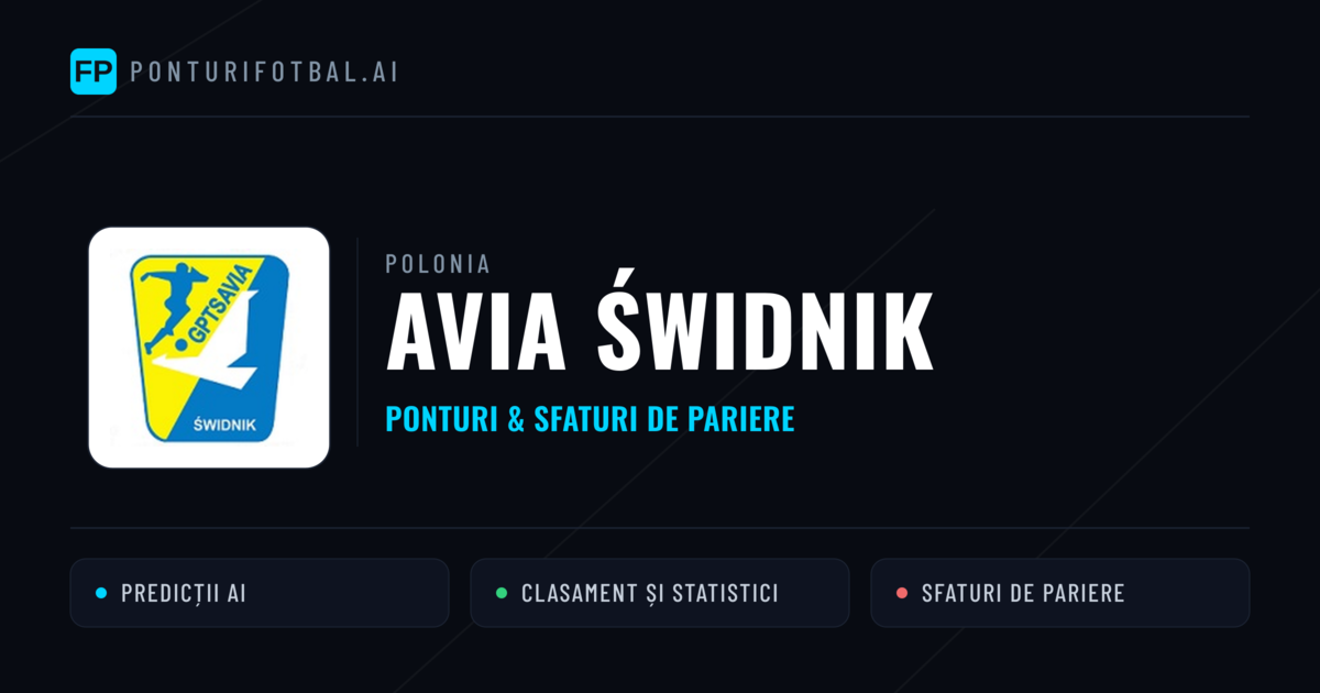 Avia Świdnik Ponturi și statistici