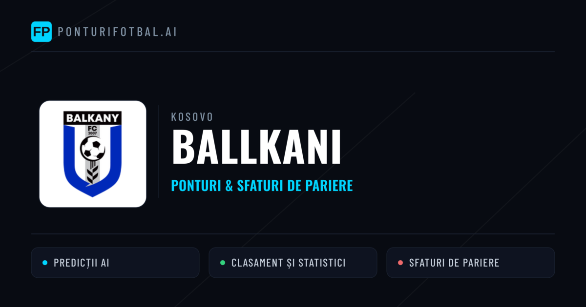 Ballkani Ponturi și statistici
