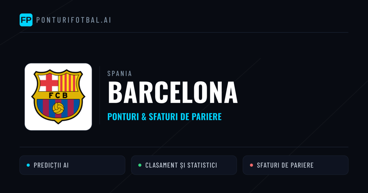 Barcelona RO Ponturi și statistici