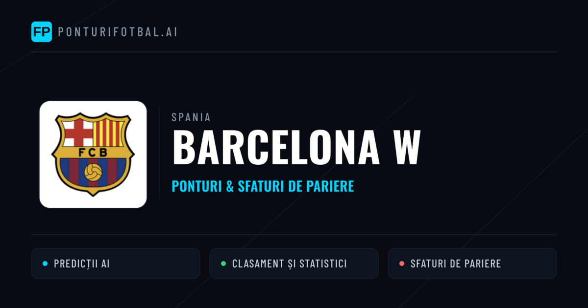 Barcelona W Ponturi și statistici