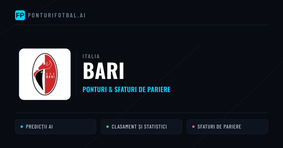 Bari Ponturi și statistici