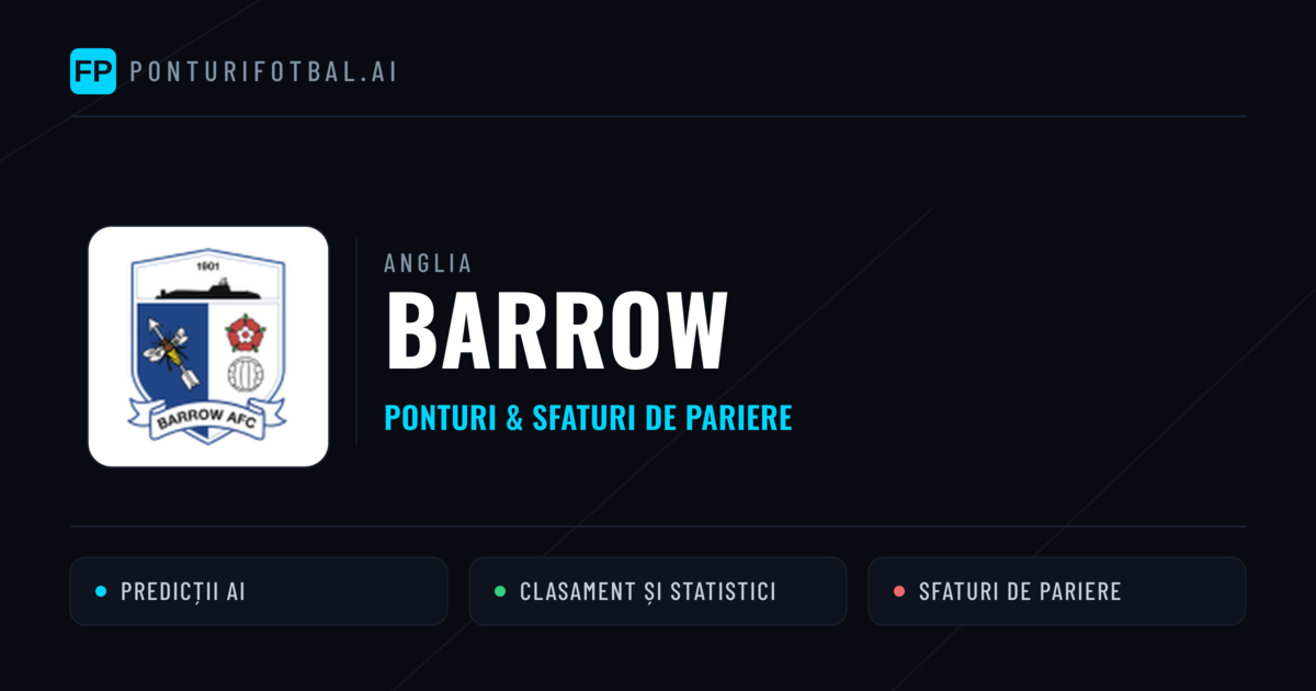 Barrow Ponturi și statistici