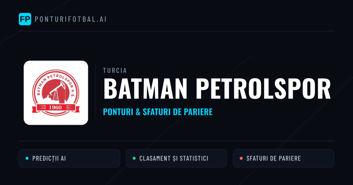 Batman Petrolspor Ponturi și statistici