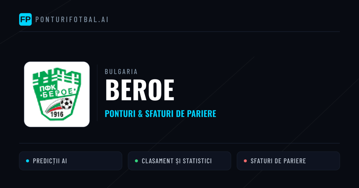 Beroe Ponturi și statistici