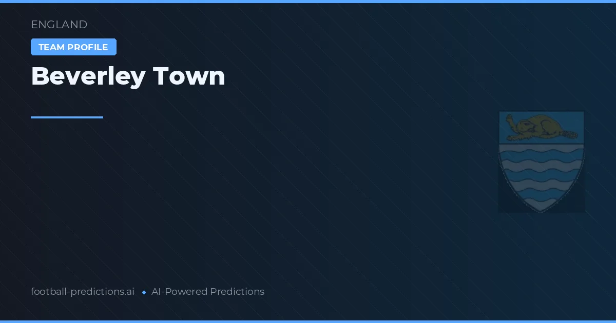 Beverley Town Ponturi și statistici
