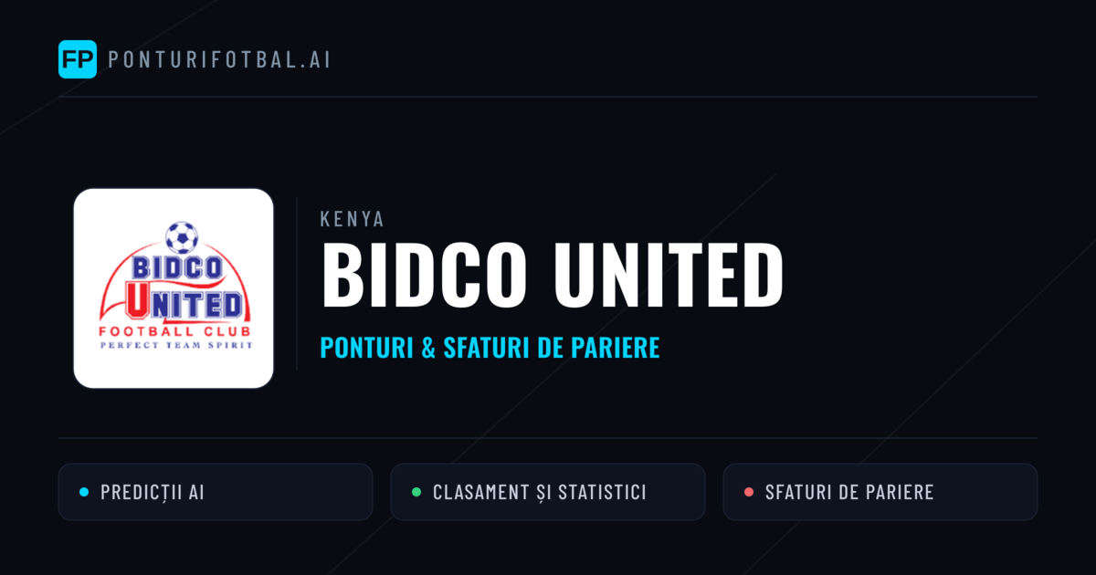 Bidco United Ponturi și statistici