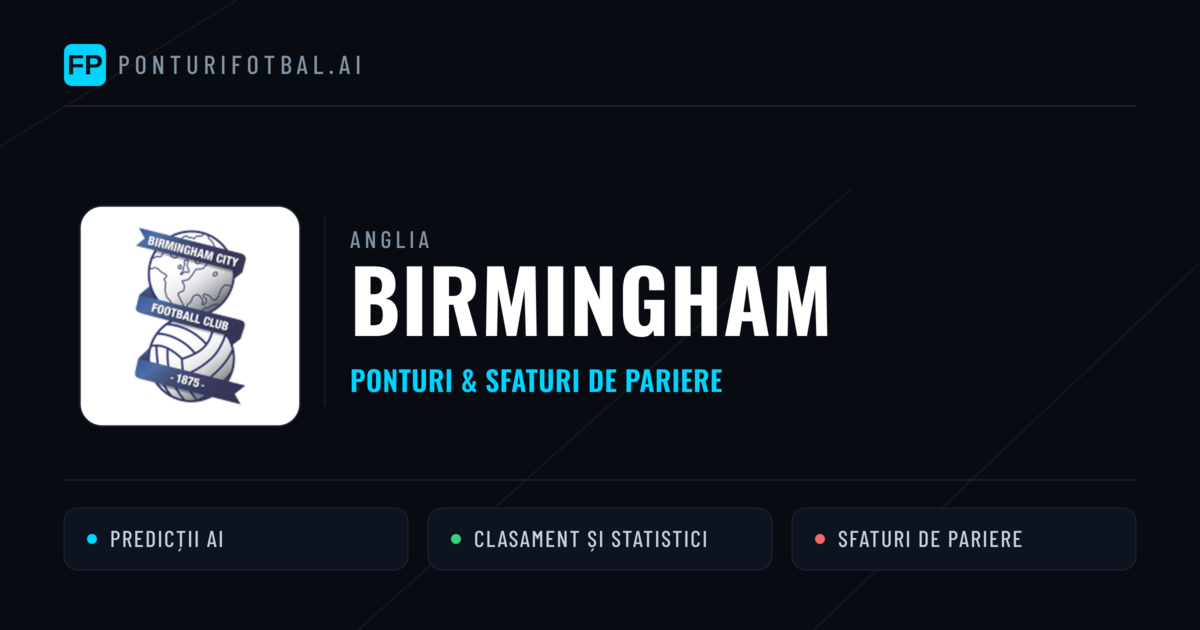 Birmingham Ponturi și statistici