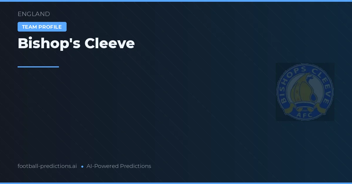 Bishop's Cleeve Ponturi și statistici