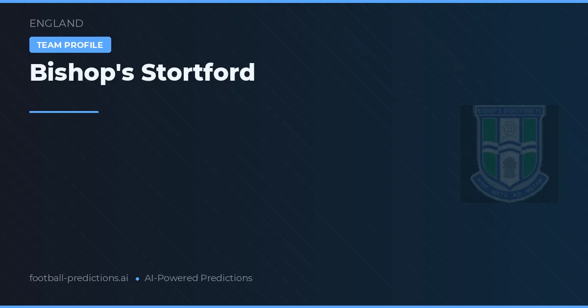 Bishop's Stortford Ponturi și statistici