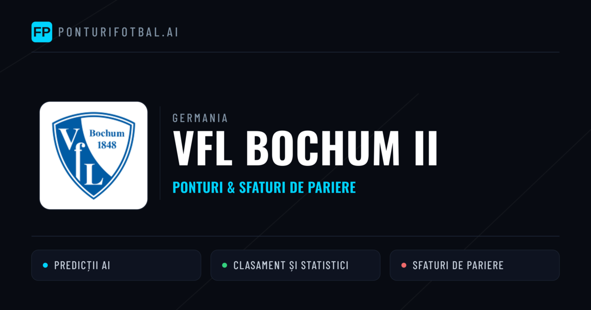 VfL Bochum II Ponturi și statistici