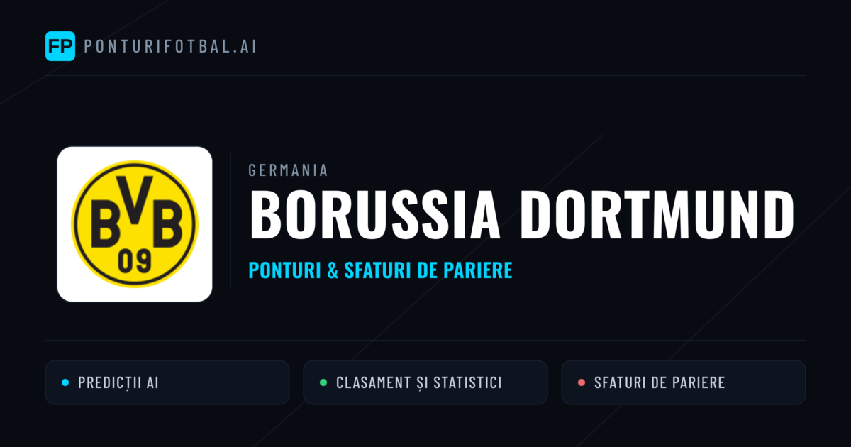 Borussia Dortmund Ponturi și statistici