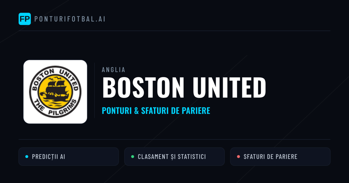 Boston United Ponturi și statistici