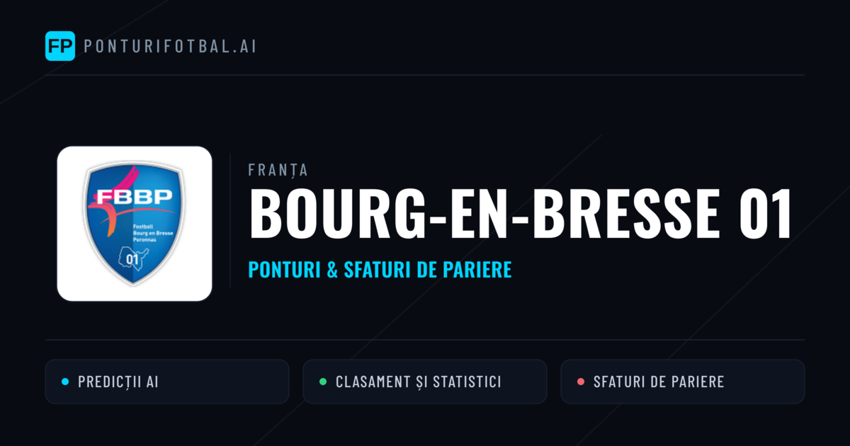Bourg-en-Bresse 01 Ponturi și statistici